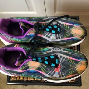 Adidas Rapidarun Uncaged Kids Graphic Multicolor Running Gym Shoes Size 5